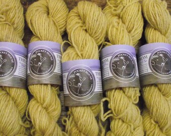 Plant dyed wool yarn, 25g skeins