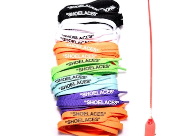 Custom "SHOELACES" Off White Inspired Laces - FLAT