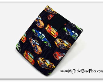 Tablet Case, iPad Cover, Car Muscle, Sport Race Car, Kindle Fire Cover, 7, 8, 9, 10 inch Tablet Sleeve, Cozy, Handmade, FOAM Padding