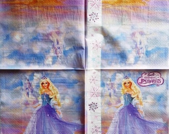 TOWEL in paper Barbie and the magical horse #E039