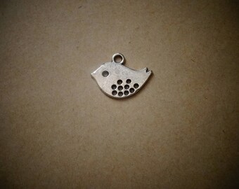1 silver bird charm pendant