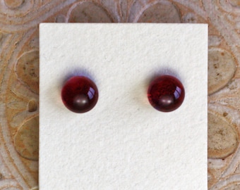 Dichroic Glass Earrings, Fuschia DGE-1356