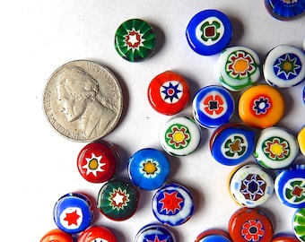 Vintage Millefiori Glass Beads (10) or Buy More and Save