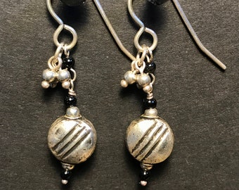 Silver Disc Earrings