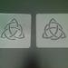 2 x Triquetra face painting stencils Pagan Wiccan gothic New Age tribal Christmas