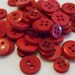 Strawberry Red Buttons, 50 Small Assorted Round Sewing Crafitng Bulk Buttons