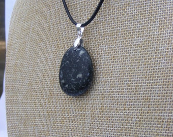 Natural Irish Beach Pebble Pendant Necklace