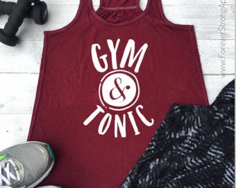 Gym and Tonic Tank, Gym Shirts, Workout Tanks for Women, Funny Gym Tanks, Gym and Juice, Gym Tank Top, Fitness Tanks, Fitness Apparel, FL94W