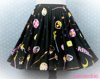 Choose Your Weapon, Skater Skirt, Kawaii, Fairy Kei Clothing, Pastel Goth, Plus Size, Sailor Moon, Magical Girl
