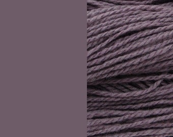 Wool yarn, dusty lilac/purple, bulky 2-ply worsted pure wool knitting yarn 50g/65m cake