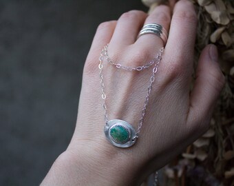 Turquoise Necklace, Dainty Turquoise Necklace, Turquoise Choker, Southwestern Necklace, Southwestern Jewelry, Green Necklace, Western Choker