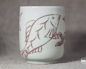 One Yunomi tea cup for Japanese tea - handmade *0617
