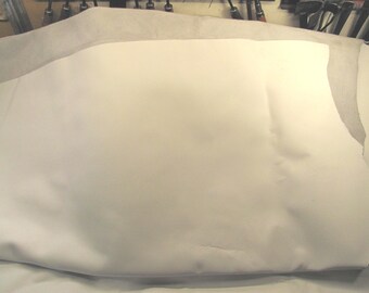 Geniune Veg Tan Leather Cowhide 12"x12", White Matte Finish