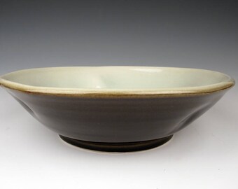large porcelain bowl with Tenmoku and Celadon glaze