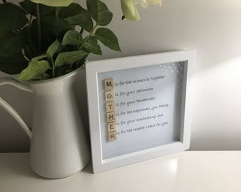 Mother Poem Box Frame