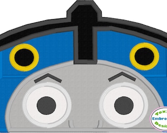 Tommy Train Peeker Appliqué - Machine Embroidery Design