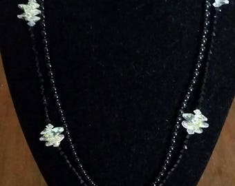 2 Black & Crystal Necklaces