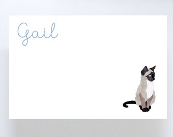 Siamese Cat Notepad // To Do List