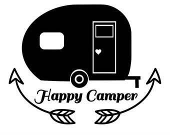 Happy Camper Svg Camper svg dxf cut file Traveler svg