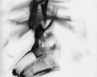 Haunting Fine Art Figure Drawing, No. 89