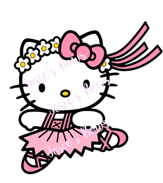 Download Hello Kitty Ballerina Cut Cut Cutting File .SVG DXF