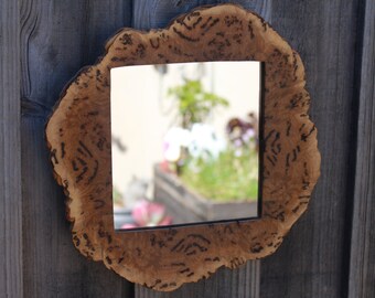 Wood Mirror - Australian Gimlett Burl Wood Mirror Vanity - Handmade in Australia