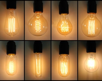 Vintage Industrial Style Filament Edison Light Bulb | E27 es Screw Lamp | 40w | Great with fabric cable