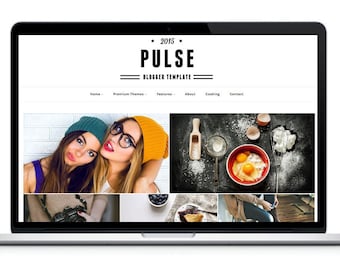 Premade Blogger Template-Pulse Responsive| grid blog theme