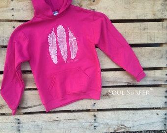 Hot Pink Birds Of A Feather Youth Sweatshirt