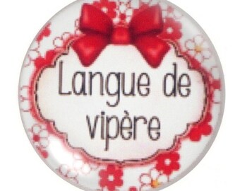 Set of 2 cabochon "Je suis" round glass 30mm