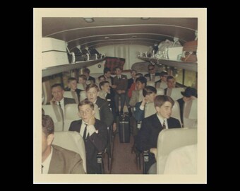 Vintage Snapshot Photo: Back of the Bus, 1960s-70s (74572)