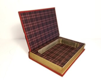 Hollow Book Safe The Story of Scotland Yard Cloth Bound vintage Secret Compartment Keepsake Box Hidden Security Box