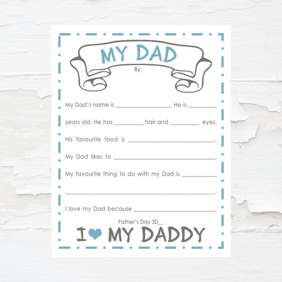 printable mother fathers day questionnaire instant