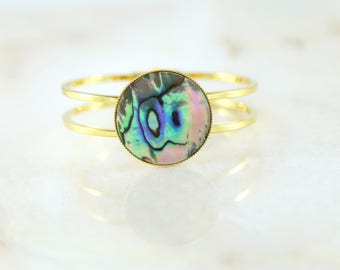 Abalone Bracelet--Abalone Cuff--Abalone Shell--Cuff Bracelet--Summer Bracelet--Paua Cuff Bracelet