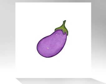 EGGPLANT / Archival Quality Print of Original Watercolor Painting