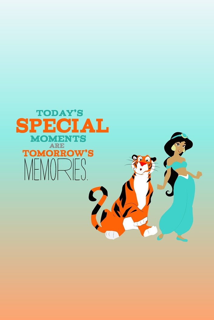 jasmine and rajah.. Aladdin .inspirational quote.. instant