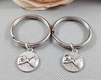 Gift for best friend, pinky promise keychain, best friend keychain, bff keychain, pinky promise key chain