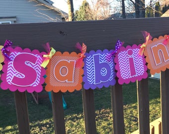 Dora the Explorer Banner, Dora Name Banner, Dora the Explorer Name Banner, Name Banner, Dora Birthday Name Banner, Dora Birthday Decorations