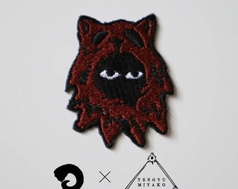 Wolf/Patch/edition 200/Artist Collaboration with Miyako Tengyu, embroidery, seal,