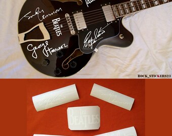 The Beatles autographs sticker John lennon, Paul McCartney, George Harrison, Ringo Starr vinyl decal