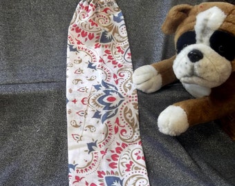 Plastic Bag Holder Sock, Medallions White Print