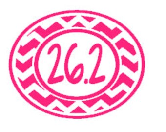 Car decal / 13.1 Marathon decal / 10k Half Marathon Decal / Chevron Marathon decal / 5k Marathon decal / 26.2 Marathon decal