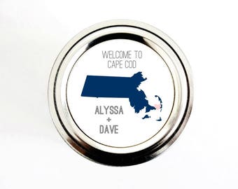 Wedding Destination Map Stickers, Labels for Wedding Favors, Mason Jar Favors Labels, Wedding Stickers, Personalized Wedding Labels