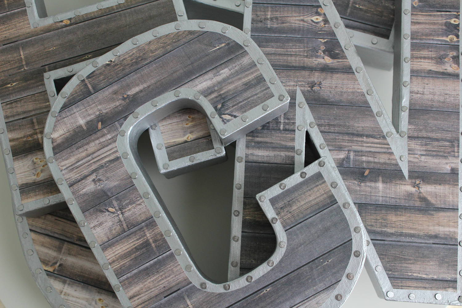 Faux Reclaimed Wood Letters Gallery Wall Reclaimed Wood