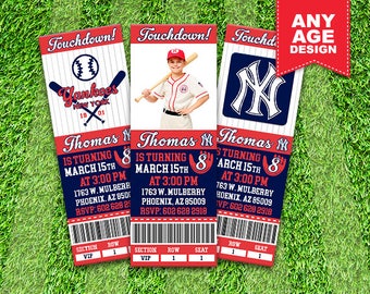 Yankees invitations | Etsy