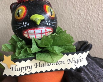 Black Cat Candy Container
