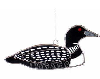 Stained Glass Loon Sun Catcher