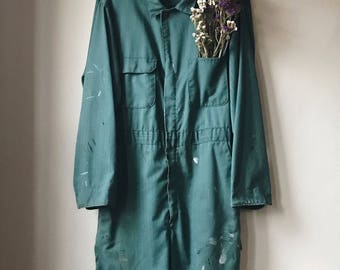 Green Herringbone Big Mac Coveralls