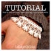 Tutorial vintage style LaceCuff bracelet: Superduo, daggers and czech seed beads with silver findings.