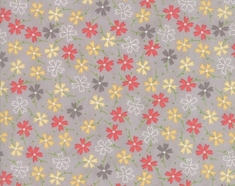 Lulu Lane Pansies fabric in Gray by Corey Yoder for Moda Fabrics #29023-21